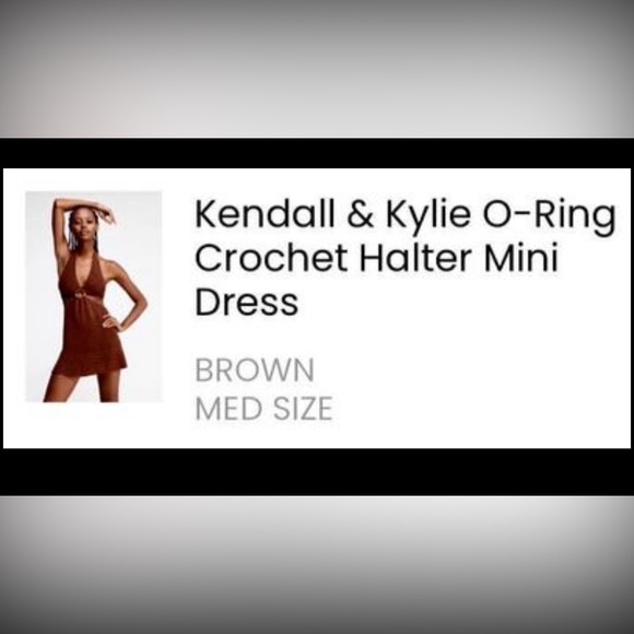 Kendall & Kylie, Pacsun, Brown, Knit, Halter, Mini Dress, Tie-Back - Picture 4 of 4